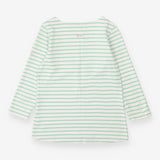 Joules Green Stripe Long Sleeve Top – 100% Cotton 