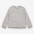Grey snowflake print knit cardigan