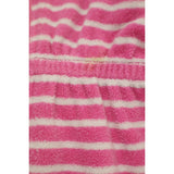 Dress pink white striped towelling with hood