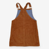 Pinafore Cord Brown with Blue Lining