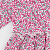 Dress Long Sleeved Bodysuit Pink and Purple Floral