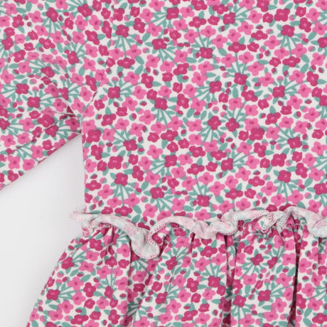 Dress Long Sleeved Bodysuit Pink and Purple Floral