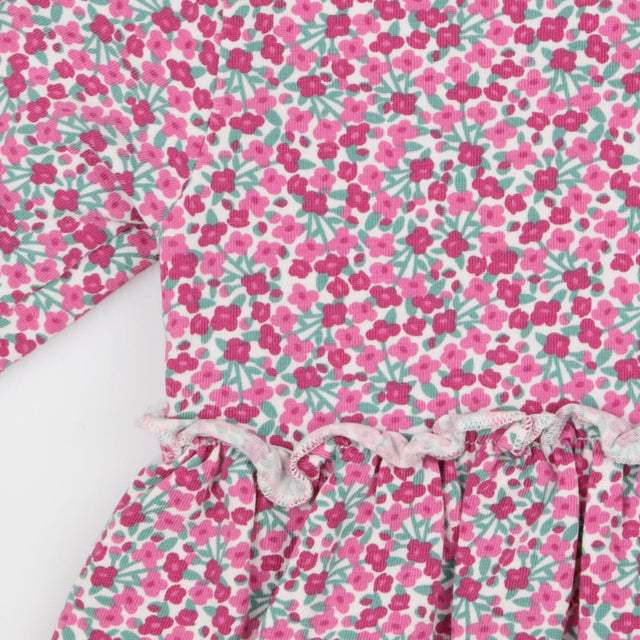 Dress Long Sleeved Bodysuit Pink and Purple Floral