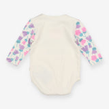 White Thistles Long Sleeve Bodysuit