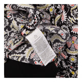 Floral Paisley Long Sleeve Shirt Dress Black Multi