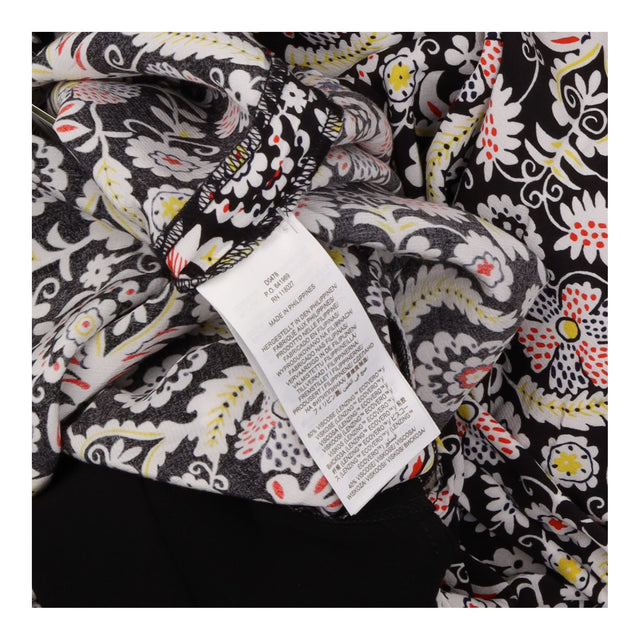 Floral Paisley Long Sleeve Shirt Dress Black Multi