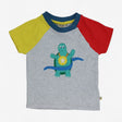 Top Short Sleeve Grey with Winner Tortoise Appliqu