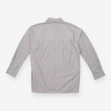 Shirt Navy White Stripe Long Sleeve Relaxed Fit
