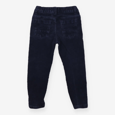 Trousers Cords Navy Button Up