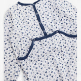 Sleepsuit white velour blue boats and anchors 