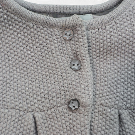 Cardigan grey sliver glitter