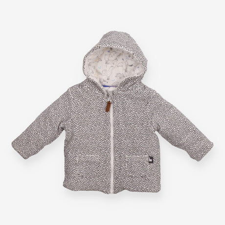 Coat white back spotted