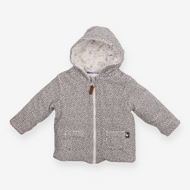 Coat white back spotted