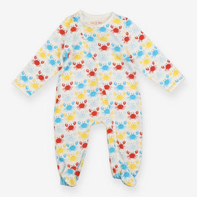 Sleepsuit Zipped Bright Crabs
