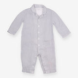 Romper Collared Blue Stripe