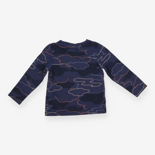 T-shirt blue & orange clouds