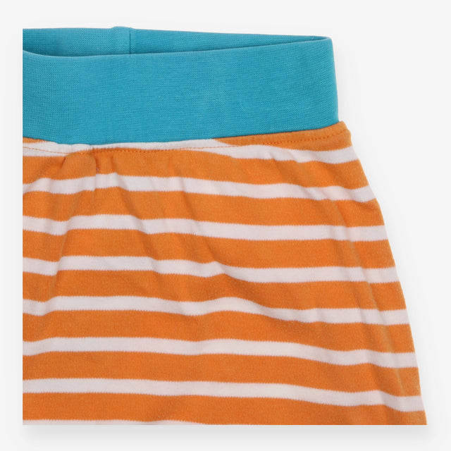 Joggers orange stripe turquoise cuff 