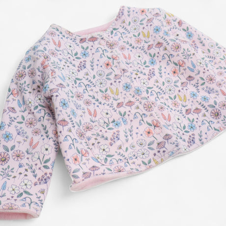 Pink Floral Reversible Cardigan