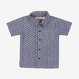 Summer Woven Shirt Blue Block Print