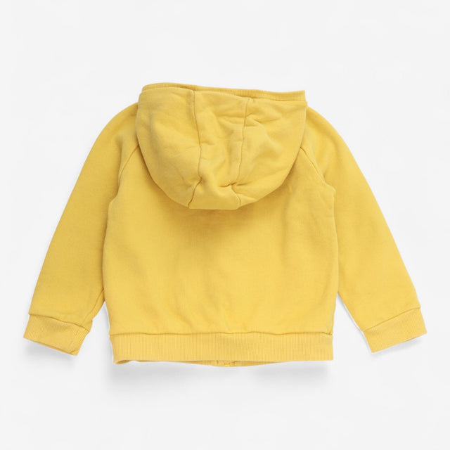 Hoody Yellow with Brown Leather Patch