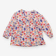 Tee smock buttons LS flowers