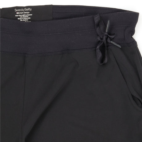 Black Joggers Side Drawstring Cuffable Legs