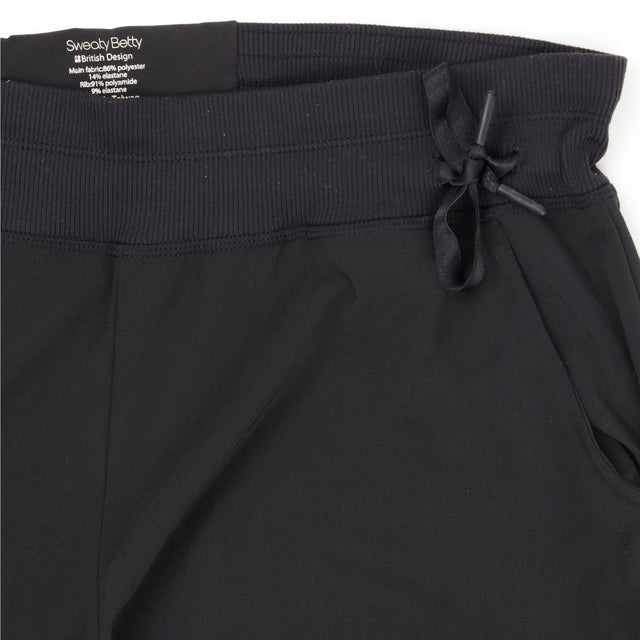 Black Joggers Side Drawstring Cuffable Legs