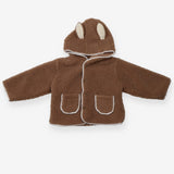 Fleece Jacket Brown with Hood and Rabbit Ears