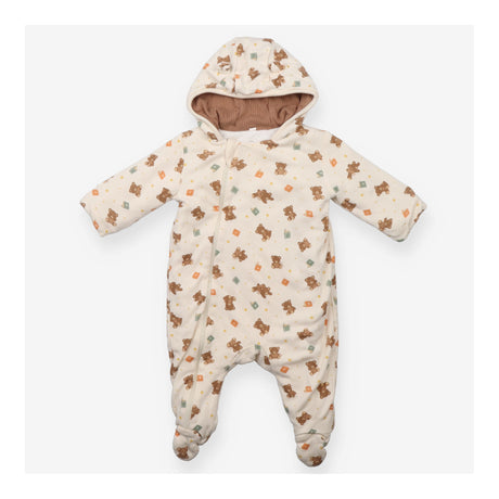 Pramsuit Cream Teddy Bear and Books