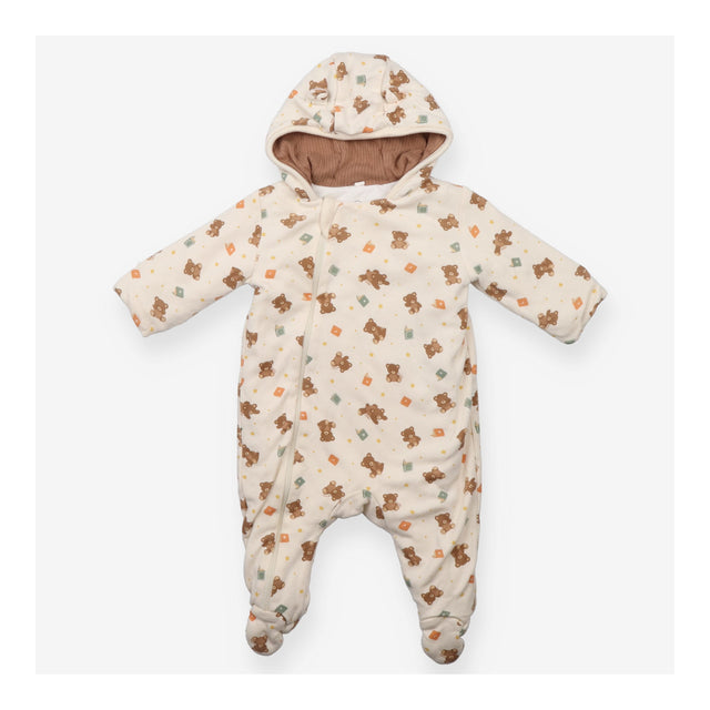 Pramsuit Cream Teddy Bear and Books