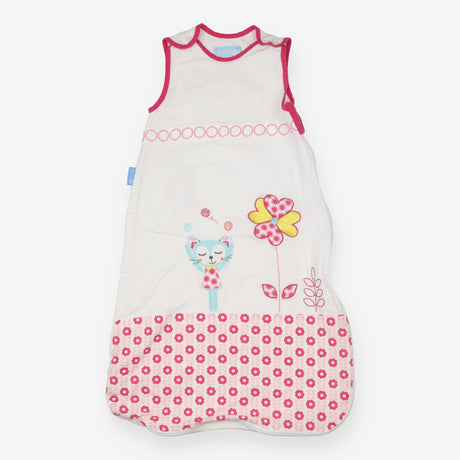 Sleeping Bag White Happy Cat Flower Applique 1.0 
