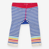 Knit Leggings blue stripe Spotty Dog
