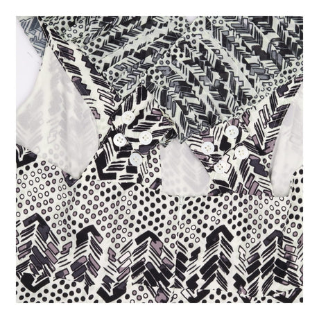 Midi Dress Aqua Arrow Print Ruffle Detail