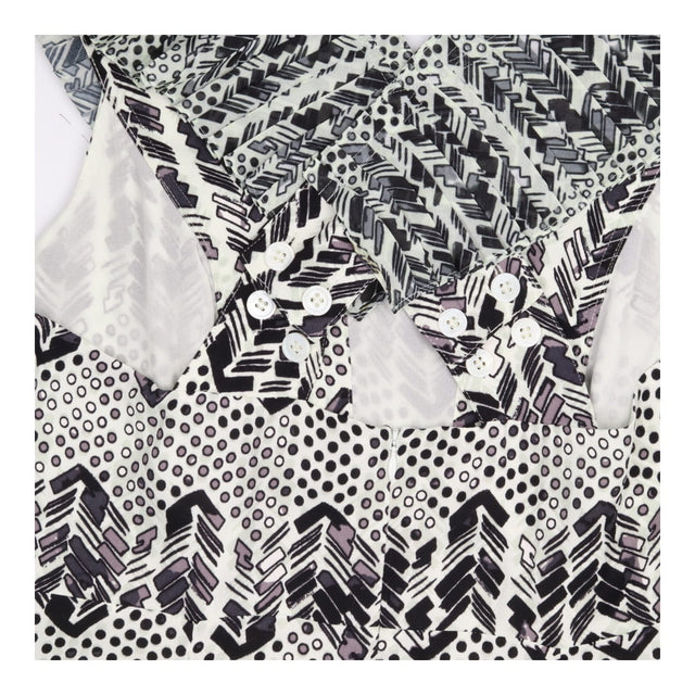 Midi Dress Aqua Arrow Print Ruffle Detail