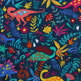 Navy Dinosaurs with Florals Dress - Popsy
