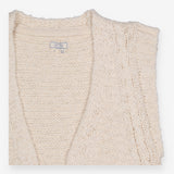 Ivory Chunky Knit Open Front Vest
