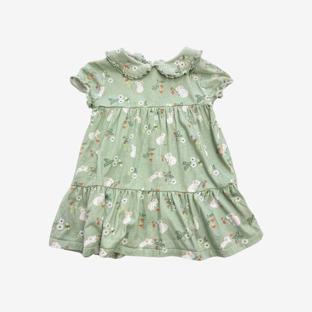 Green Field Mouse Jersey Dress