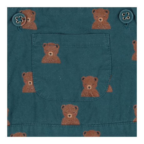 Dungarees green with bears