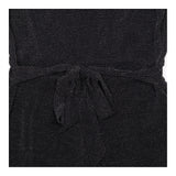 Wide Leg Jumpsuit in Black with Metallic Sparkle