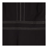 Midi Dress Black Crepe Knit Tailored Topstitch