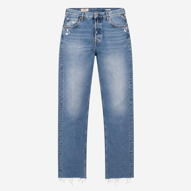 Jeans Marillard Straight Leg Raw Hem Blue Denim