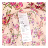 Dress Cream Multi Floral Puff Short Sleeve Sweethe