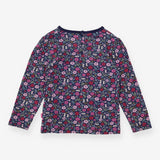 T-shirt long sleeve navy floral mouse