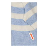 Jumper Light Blue White Striped Crew Neck