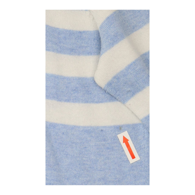 Jumper Light Blue White Striped Crew Neck