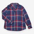 Navy and Red Check Relaxed-Fit Shirt
