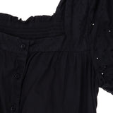 Black Broderie Anglaise Tiered Midi Summer Dress