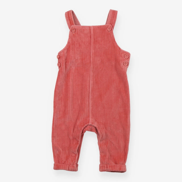 Pink Ribbed Dungarees