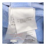 Cyrillus Blue velour sleepsuit with gingham collar