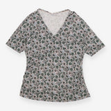 T-shirt green floral wrap